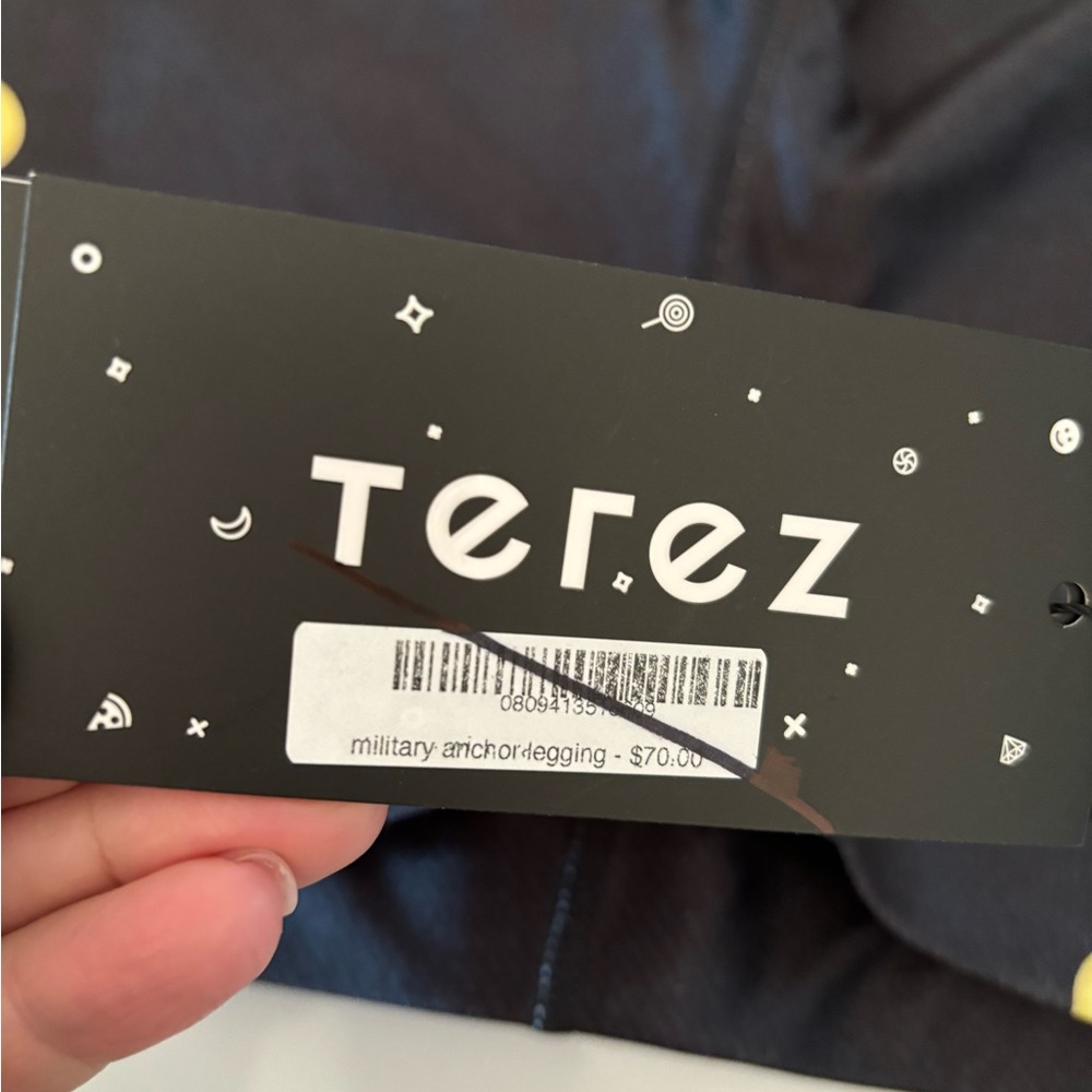 TEREZ•military anchor stars stripes black leggings small NWT - Picture 5 of 6